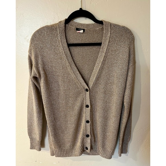 J. Crew Sweaters - J. Crew Gold Cardigan Size Small